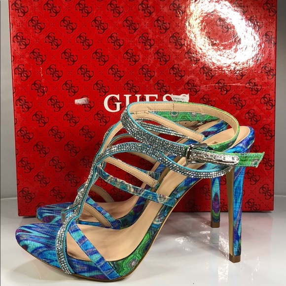 [172] Guess multicolored rhinestones Sandals 5.5 M - Picture 2 of 7